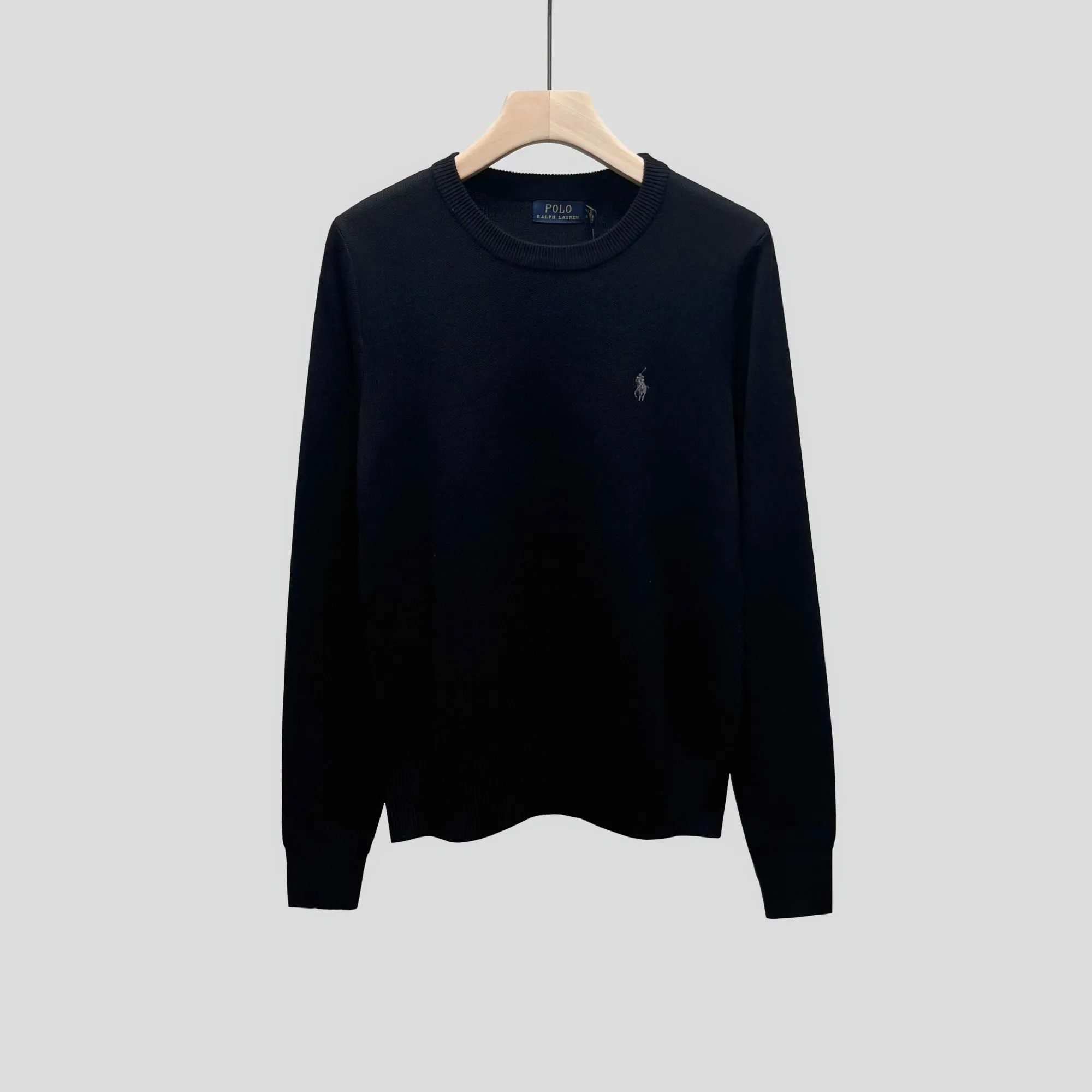 P220 Ralph Lauren crew neck sweater Color: Black Royal Blue Camel Size: S-XXL 1:1 same style, model number (RL0535)